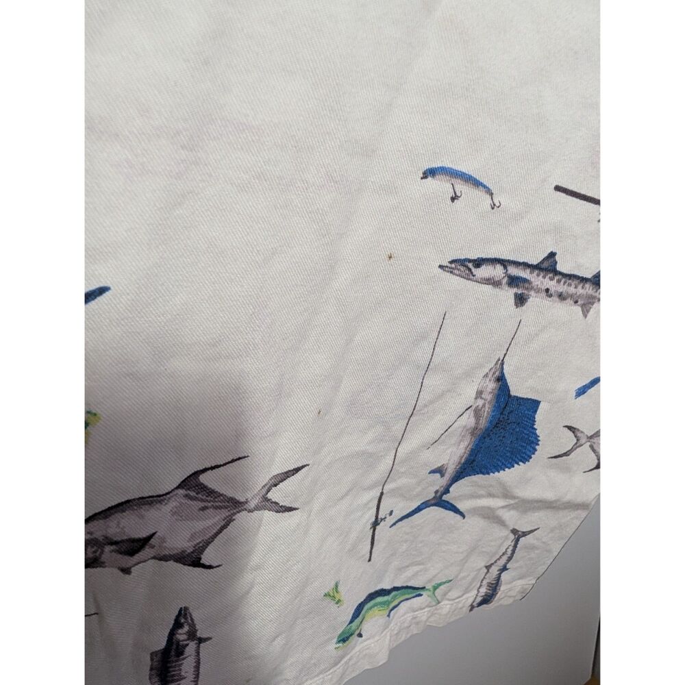 Vintage Columbia Sportswear XXL Fish Print Fishing Shirt Short Sleeve Y2K - Picture 6 of 8